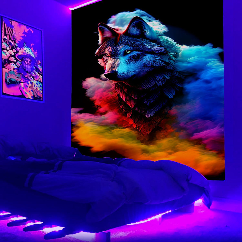 Wildlife flaming Schwarzlichtposter