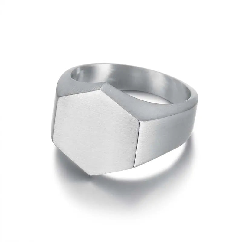Ring im Punk Rock-Stil - 316L-Edelstahl-Signetring