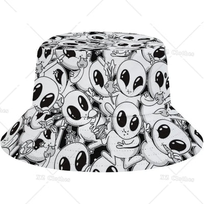 Space UFO Alien Bucket Hat – Unisex NiZED rave techno