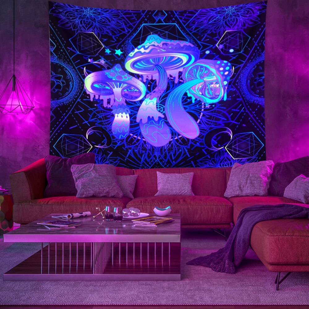 Boho Wall Schwarzlichtposter