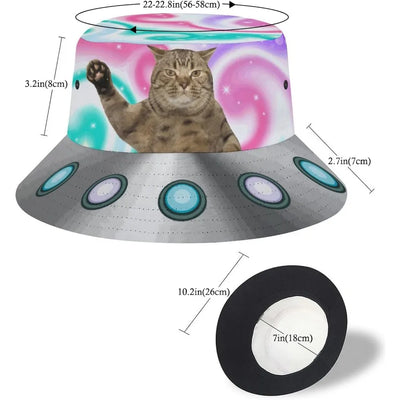 Space UFO Alien Bucket Hat – Unisex NiZED rave techno