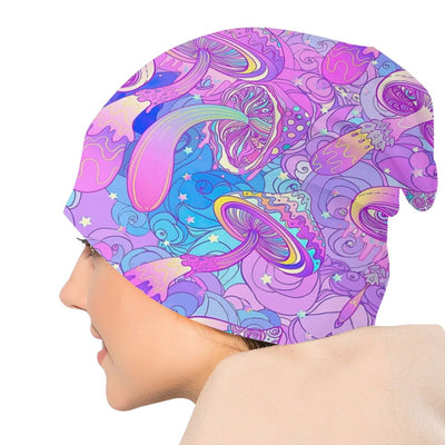 Psychedelic Skull Beanie – Trippy Wintermütze NiZED rave techno