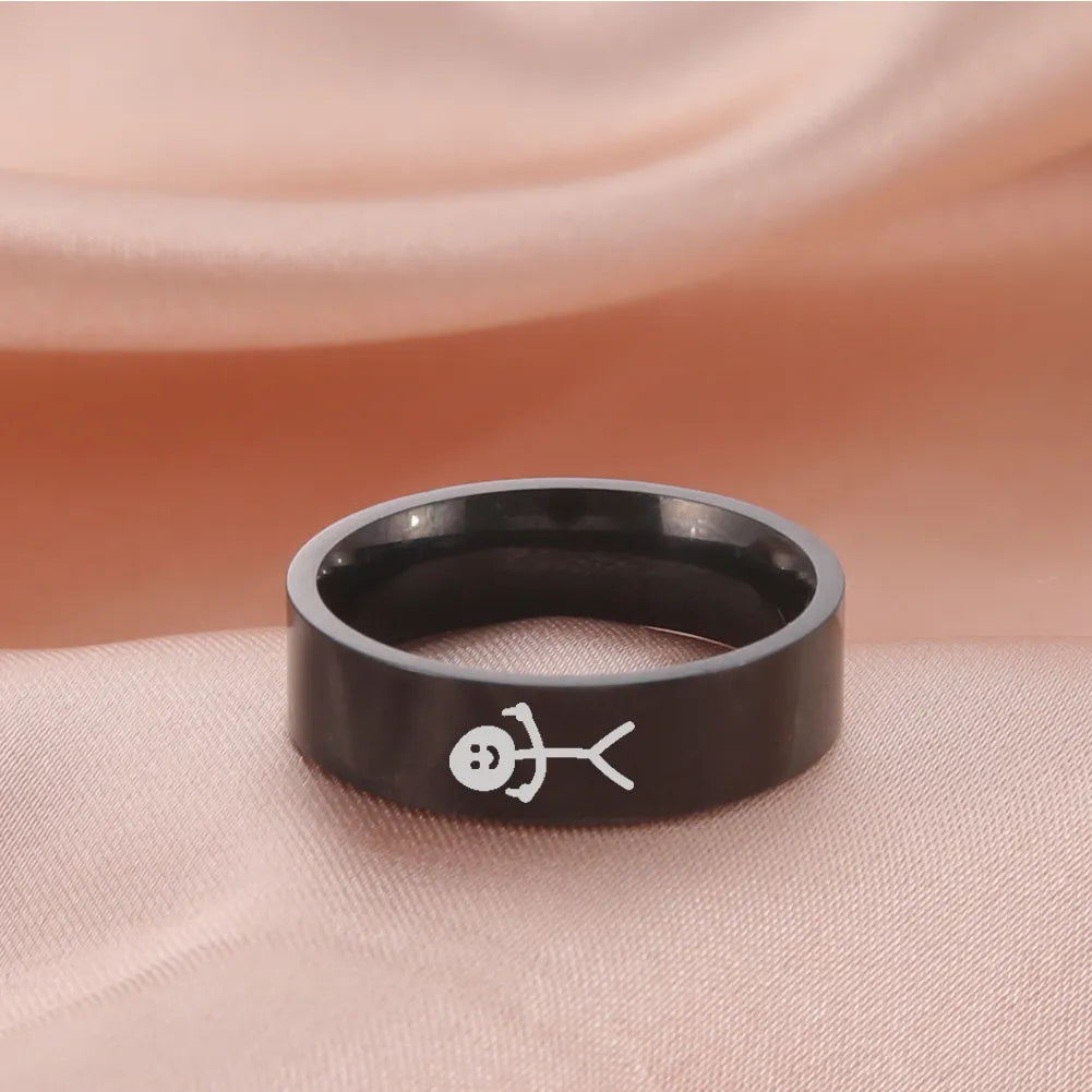 Funny Stickman-Mittelfinger Ring - Hip-Hop Partyaccessoire
