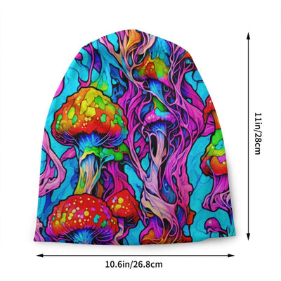 Psychedelic Skull Beanie – Trippy Wintermütze NiZED rave techno