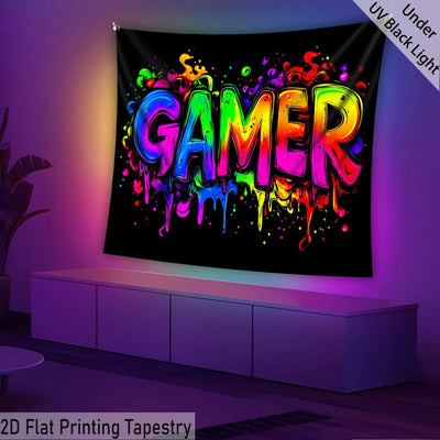 Vibrant Gaming Pop UV Wandteppich