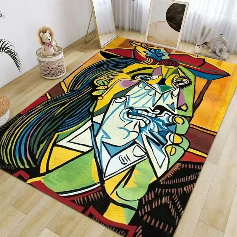 Picasso-style abstract rug