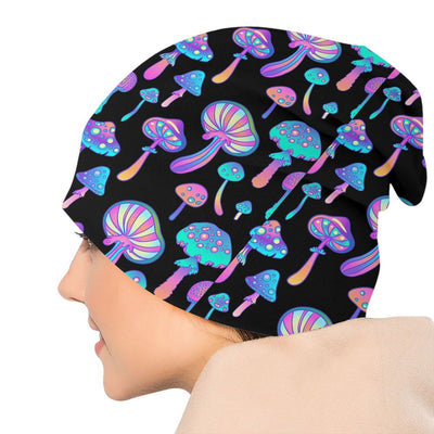 Psychedelic Skull Beanie – Trippy Wintermütze NiZED rave techno