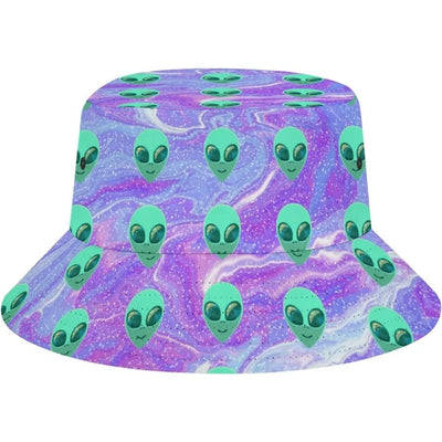 Space UFO Alien Bucket Hat – Unisex NiZED rave techno