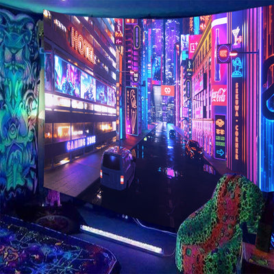 Cyberpunk Futuristic Schwarzlichtposter - Produktbild 5 - NiZED