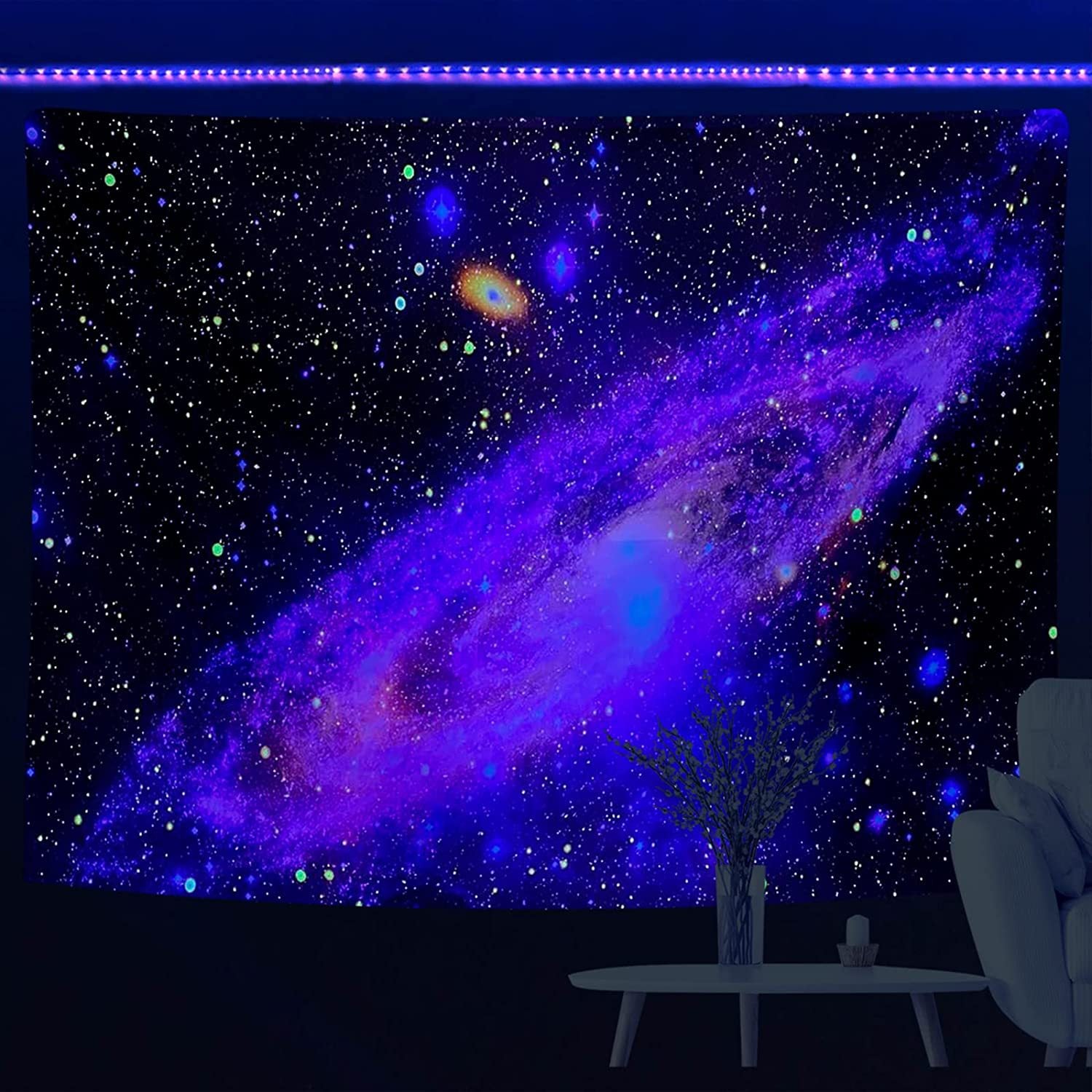 Geheimnisse des Sternenuniversums psychedelische Schwarzlichtposter