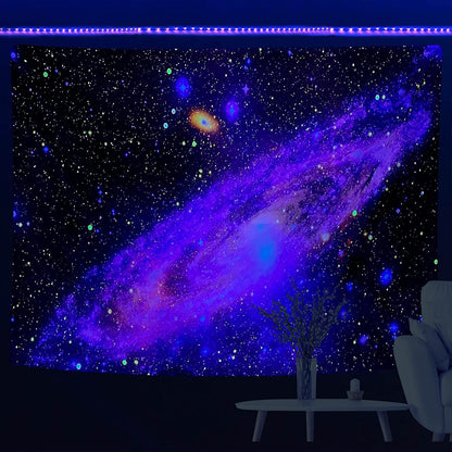 Geheimnisse des Sternenuniversums psychedelische Schwarzlichtposter