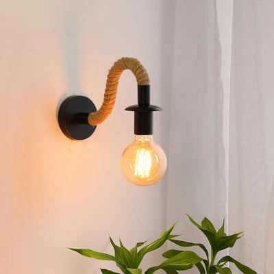 Rope Signal – Retro-Wandleuchte mit Hanfseil