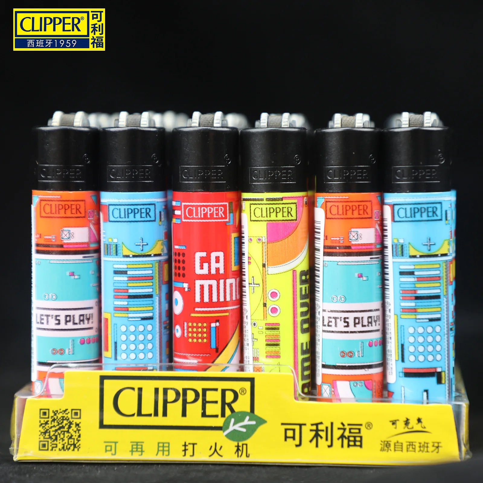 Clipper lighter – Refillable with grinding wheel &amp; design motif