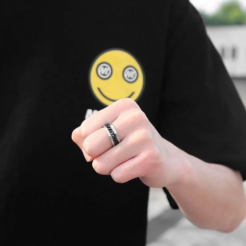 Rotator Titanring mit Flaschenöffner - Einzigartiges Hip-Hop Accessoire