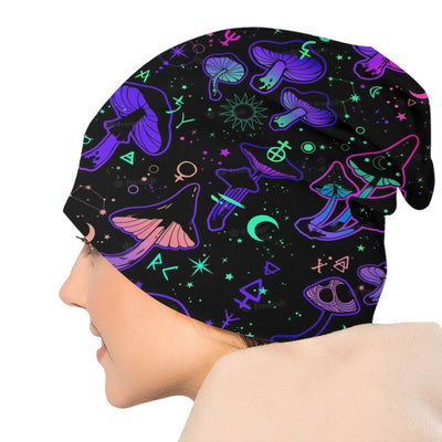 Psychedelic Skull Beanie – Trippy Wintermütze NiZED rave techno