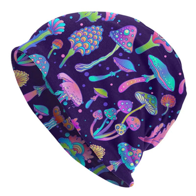 Psychedelic Skull Beanie – Trippy Wintermütze NiZED rave techno