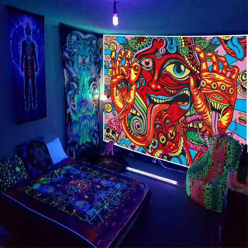 Trippy Mushroom Schwarzlichtposter