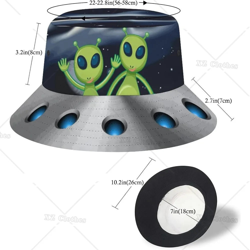 Space UFO Alien Bucket Hat – Unisex