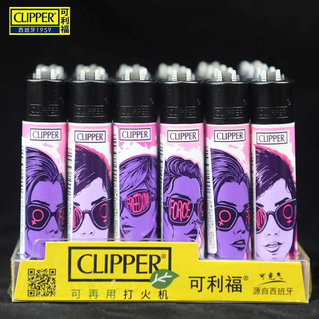 Clipper lighter – Refillable with grinding wheel &amp; design motif
