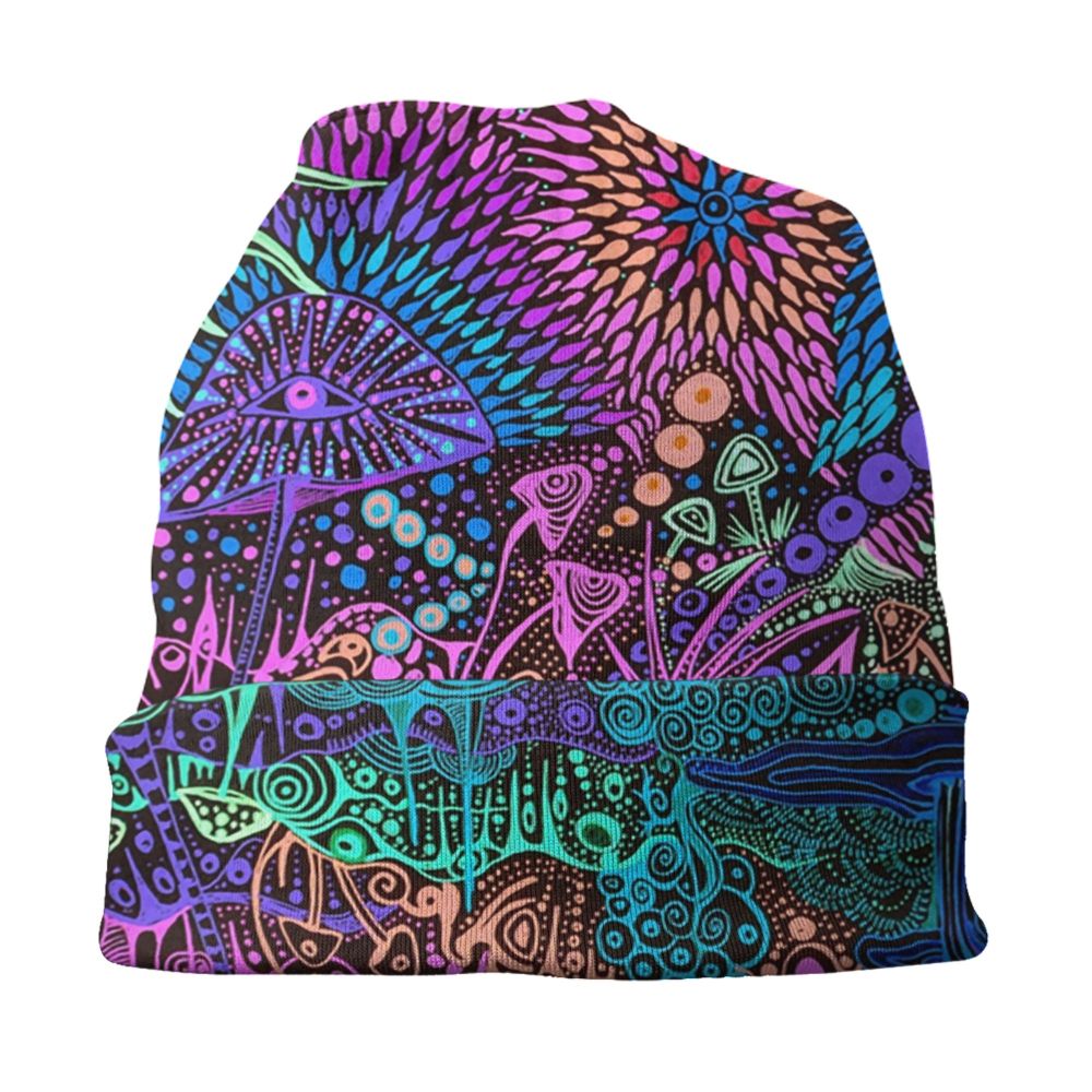 Psychedelic Skull Beanie – Trippy Wintermütze