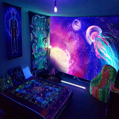 Wall hanging black light poster