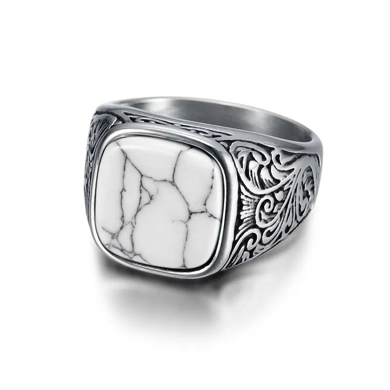 Ring im Punk Rock-Stil - 316L-Edelstahl-Signetring
