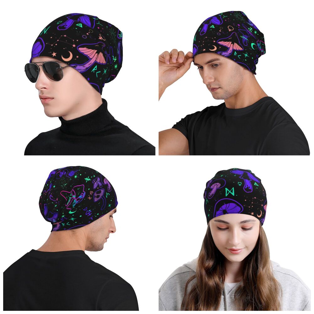 Psychedelic Skull Beanie – Trippy Wintermütze