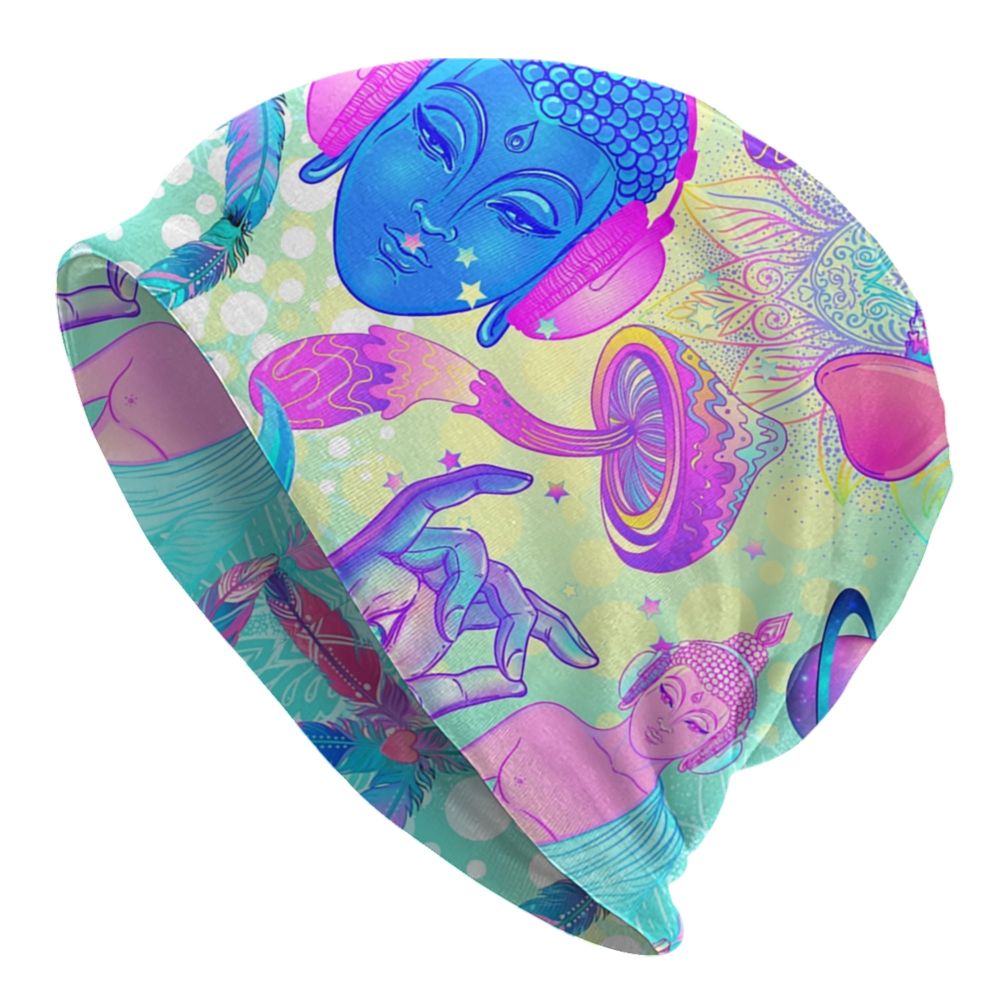 Psychedelic Skull Beanie – Trippy Wintermütze