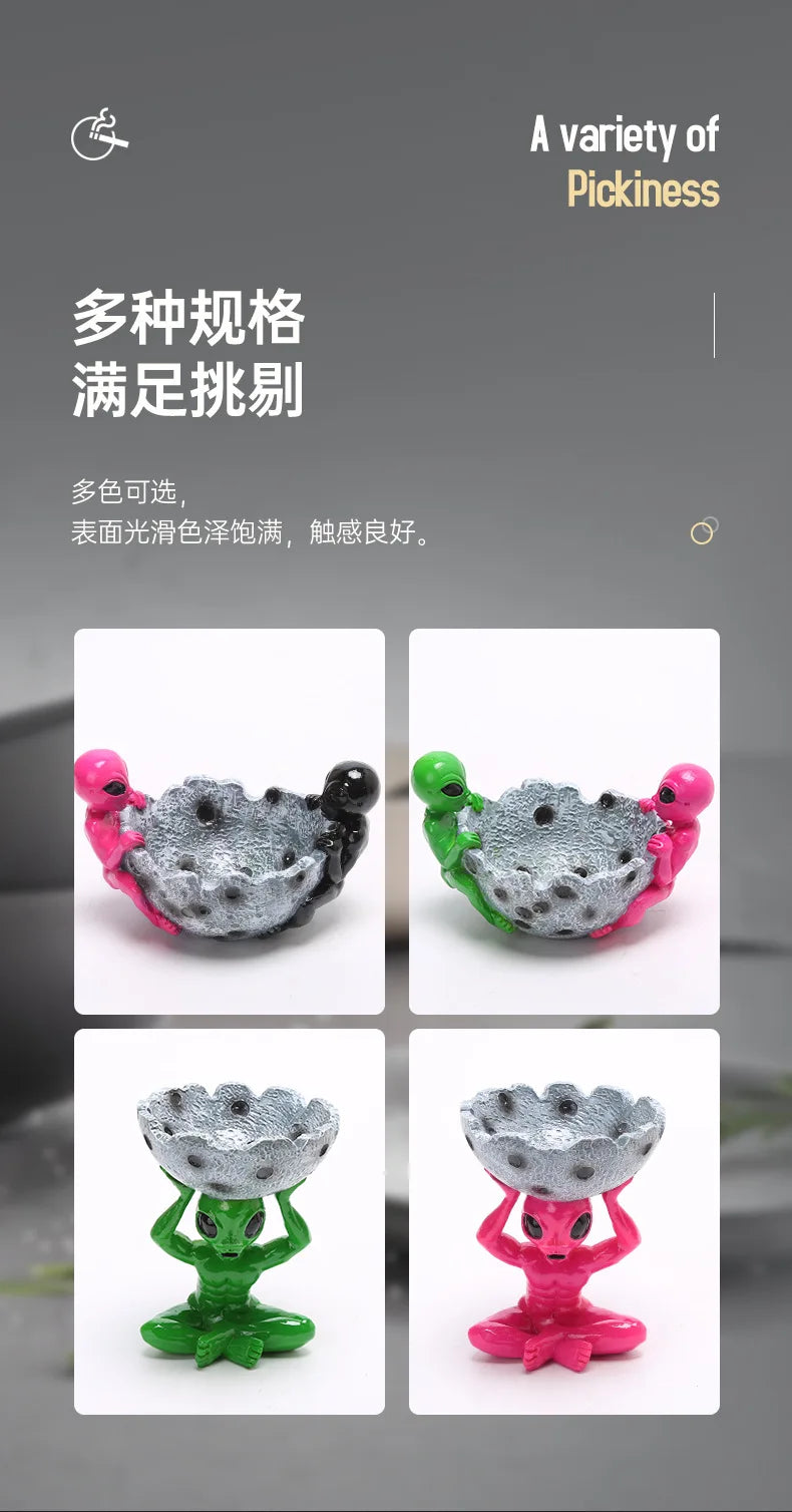 Alien-Aschenbecher – Retro Resin Deko