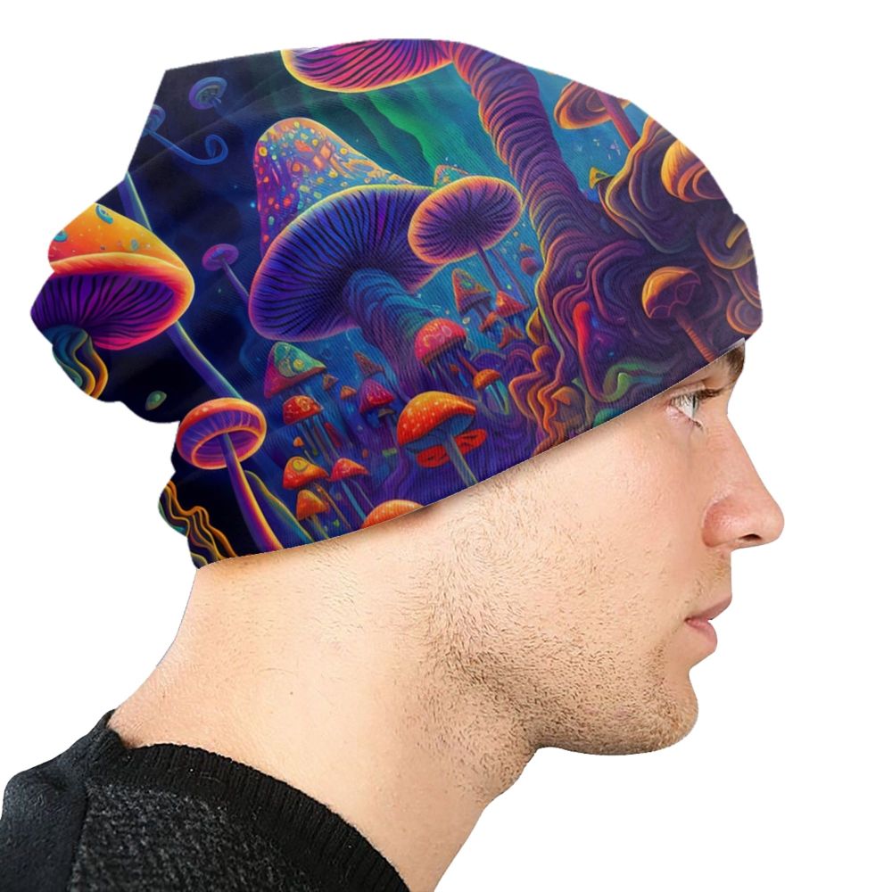 Psychedelic Skull Beanie – Trippy Wintermütze
