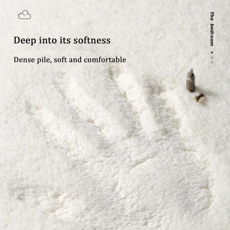 Abstrakter Plüsch-Teppich – Bunt, Warm & Rutschfest