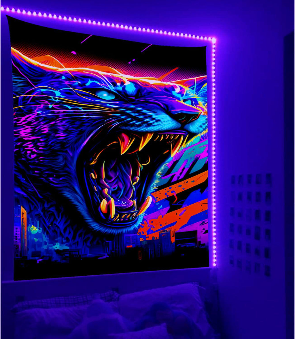 Wildlife flaming Schwarzlichtposter