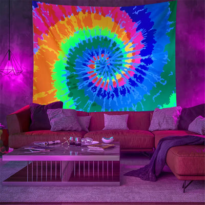 Fluorescent Portal UV Schwarzlicht-Wandteppich