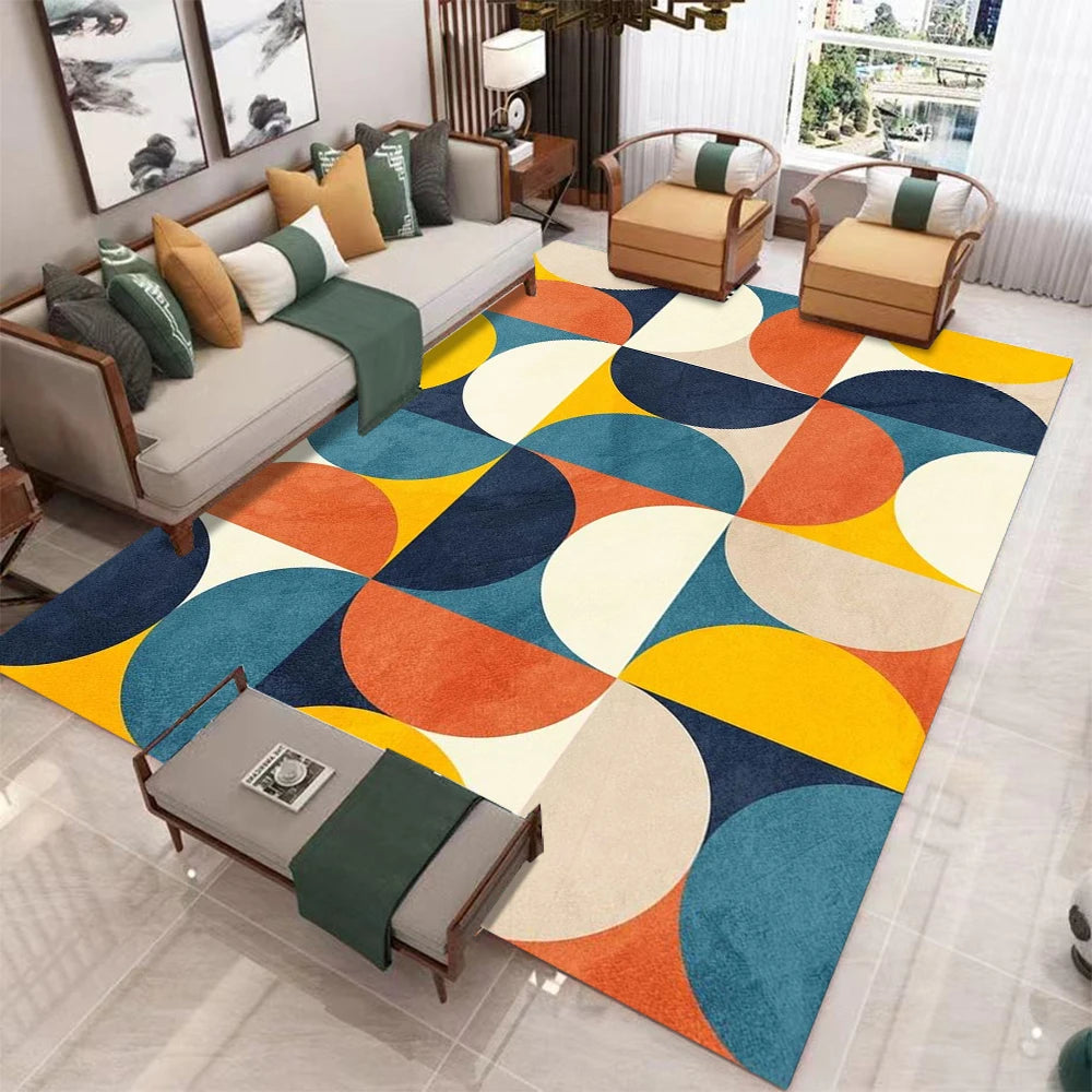 Moderner Geometrischer Teppich – Stilvoll & Großflächig
