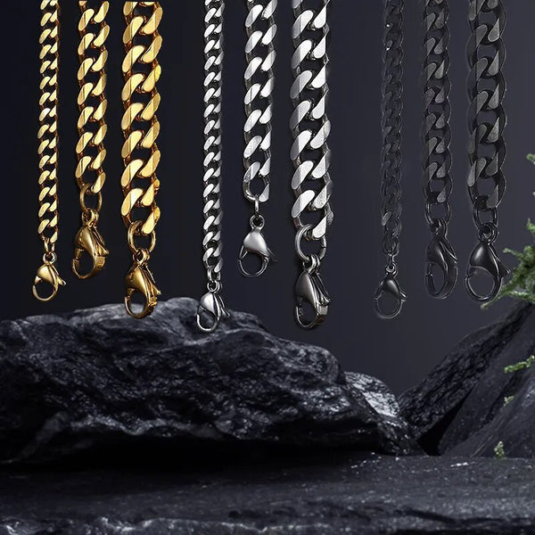 Cuban chain - stainless steel hip-hop style necklace