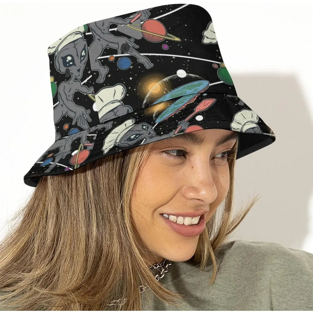 Space UFO Alien Bucket Hat – Unisex