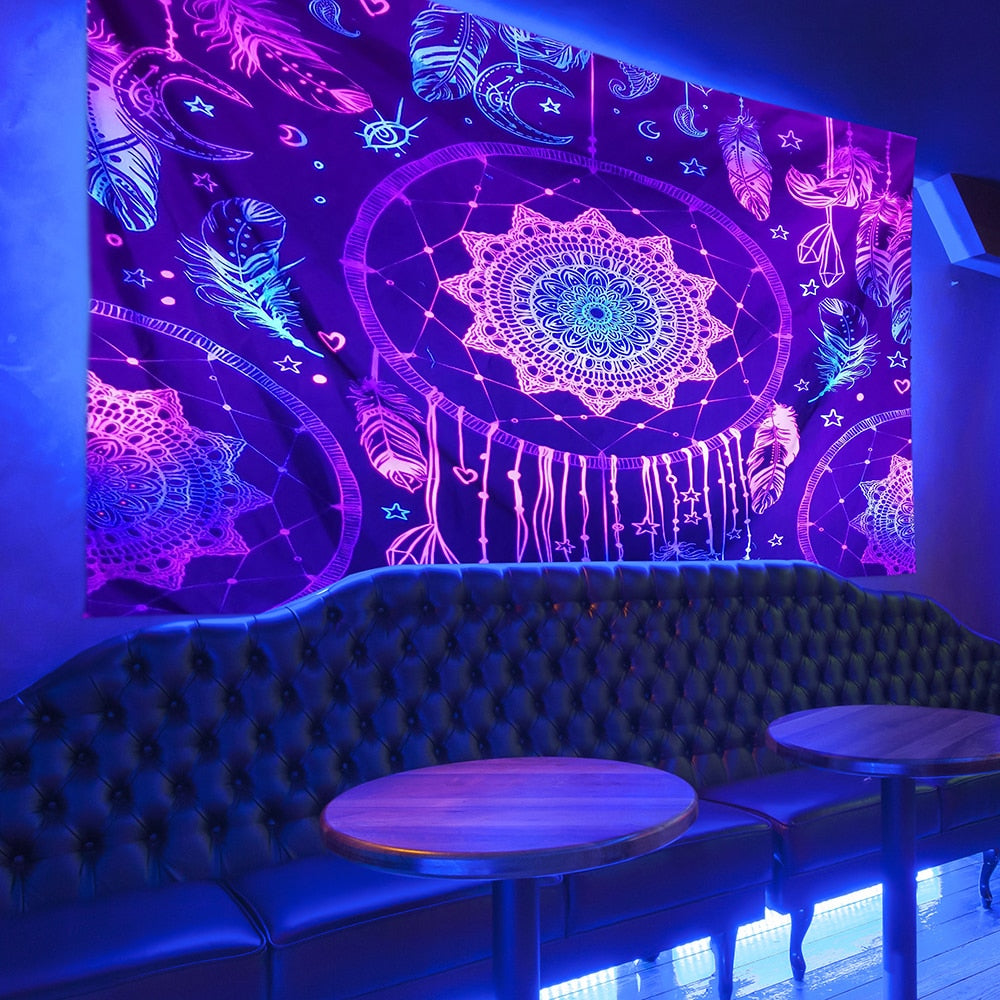 Boho Wall Schwarzlichtposter