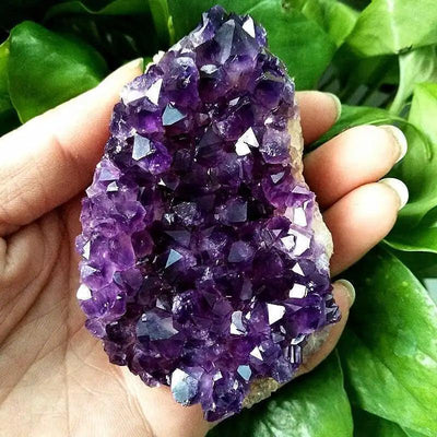 Purple D Amethyst kristall druzy geode - Produktbild 4 - NiZED