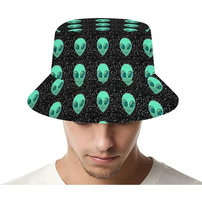 Space UFO Alien Bucket Hat – Unisex NiZED rave techno