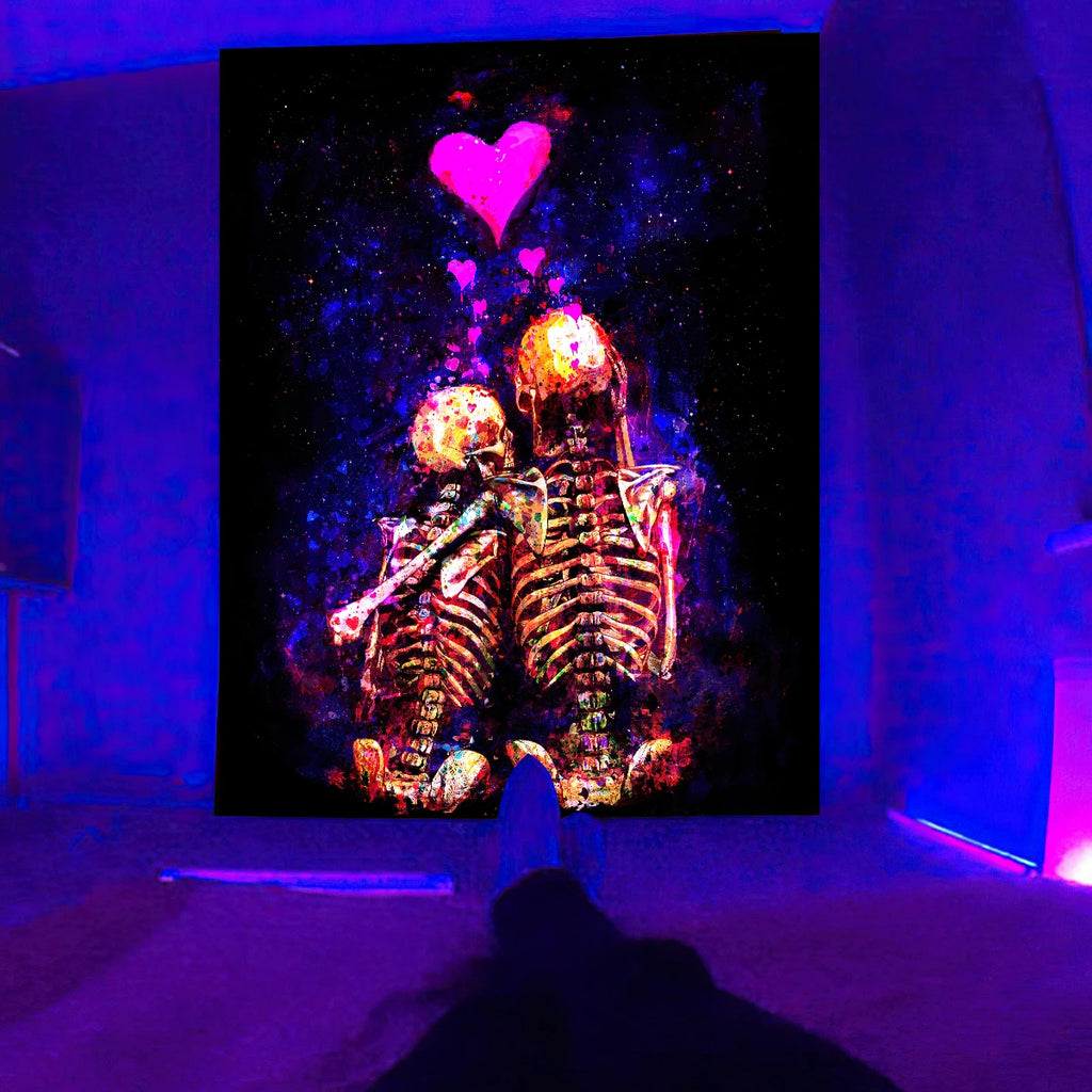 UV-reaktiver Psychedelic-Hippies Schwarzlichtposter