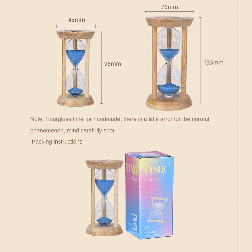 Cosmic Bamboo Glow – Fluorescent Hourglass Timer
