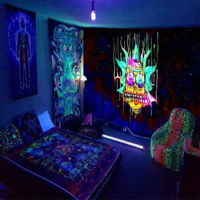 Trippy Mushroom Schwarzlichtposter - Produktbild 5 - NiZED