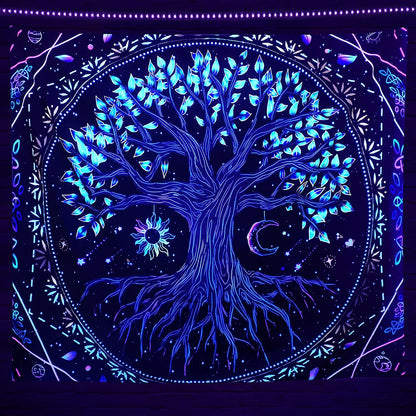 Geheimnisse des Sternenuniversums psychedelische Schwarzlichtposter