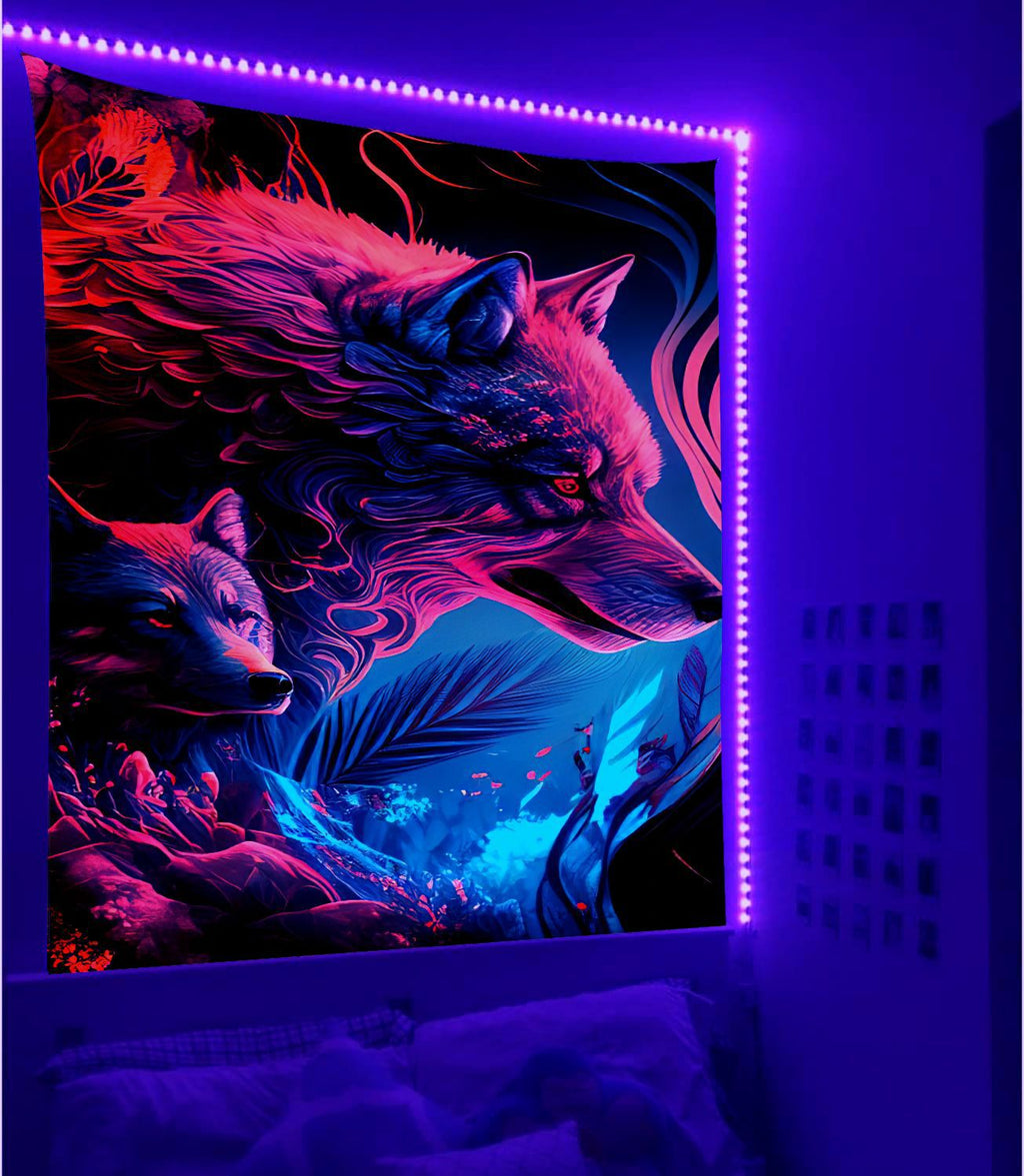 Wildlife flaming Schwarzlichtposter