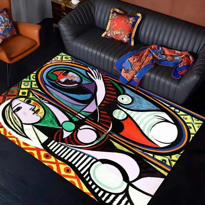 Picasso-Style Abstrakt-Teppich