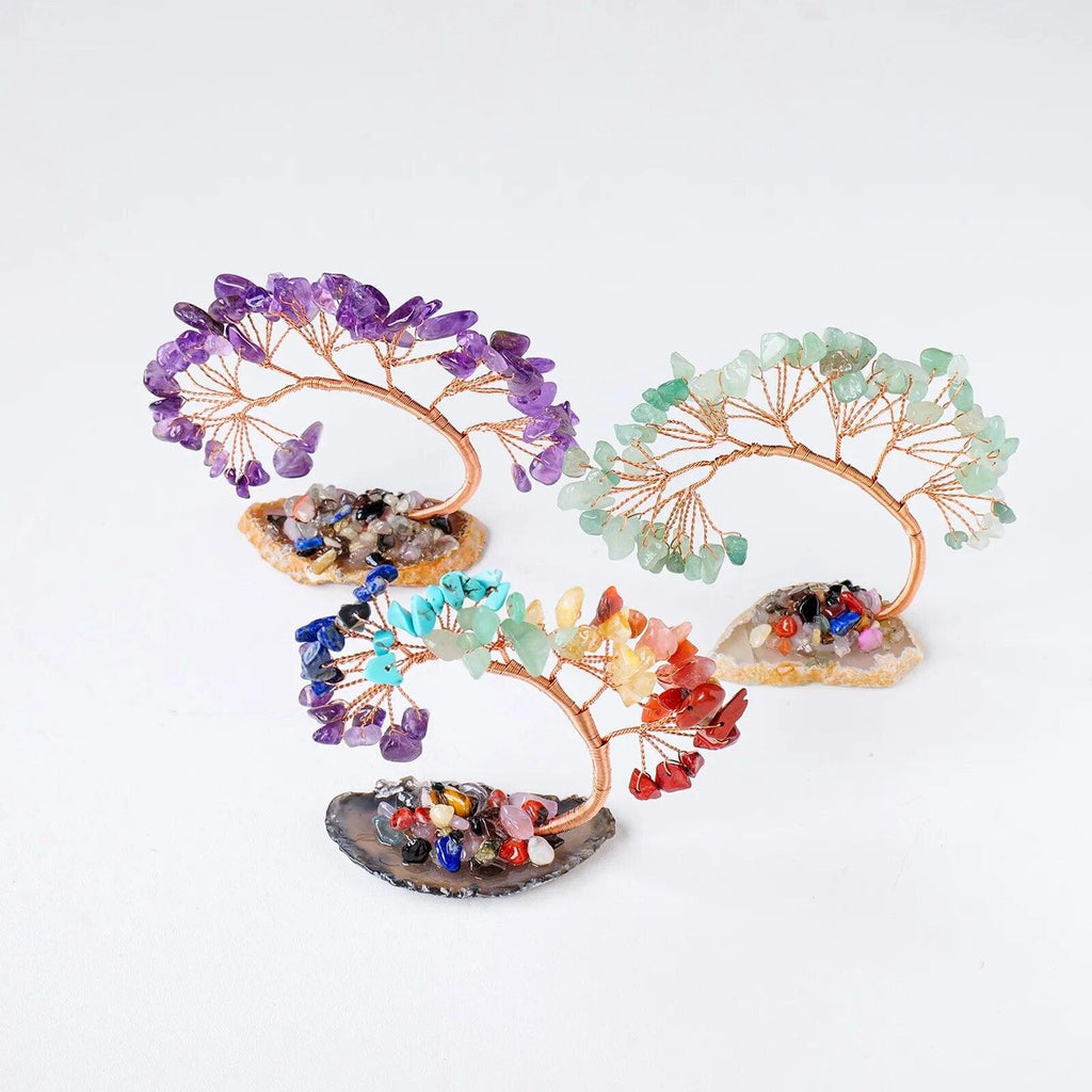 Natürlicher Kristall Glücklicher Baum - Dekoration für Zuhause