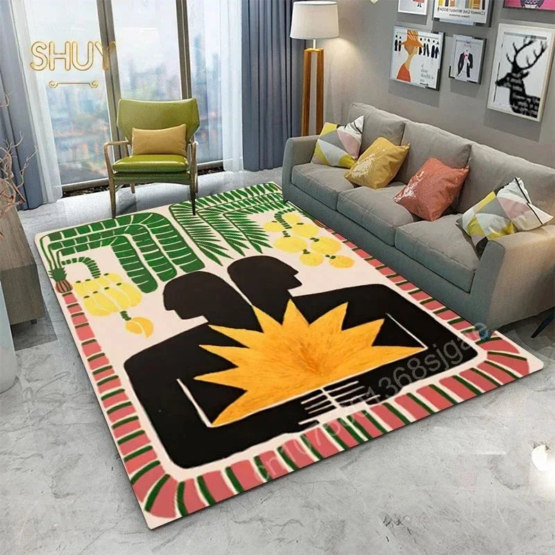 Ägypten-Style Abstrakter Teppich – Wohnzimmer & Schlafzimmer