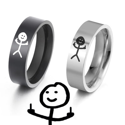 Funny Stickmanmittelfinger Ring - Produktbild 4 - NiZED