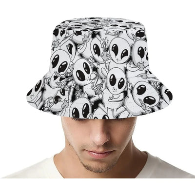Space UFO Alien Bucket Hat – Unisex NiZED rave techno