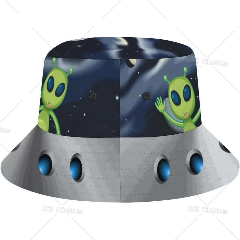 Space UFO Alien Bucket Hat – Unisex